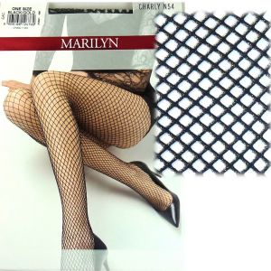 Marilyn Charly N54 UNI rajstopy kabaretki black/gold